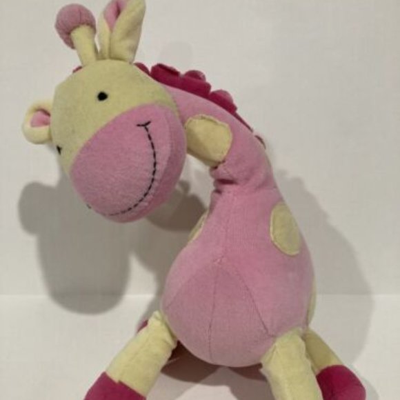Toys Lambs Ivy Baby Pink Giraffe Plush Stuffed Animal Toy Yellow
